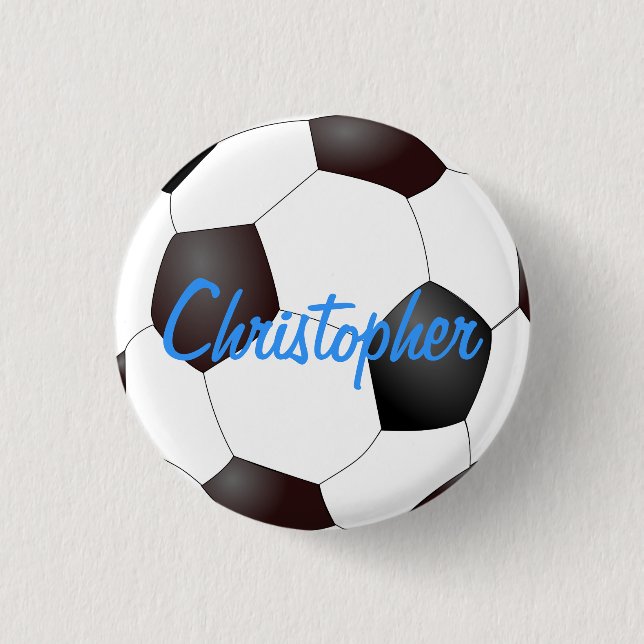 Soccer Ball - Customisable 3 Cm Round Badge (Front)