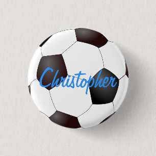 Soccer Ball - Customisable 3 Cm Round Badge