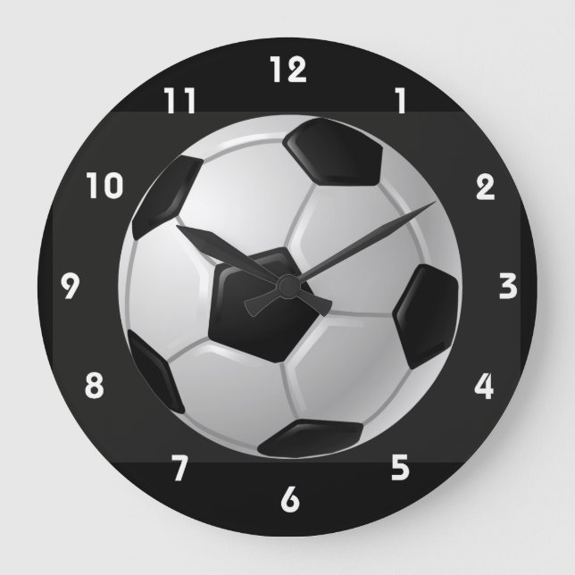 Soccer Ball Design Wall Clock (Front)