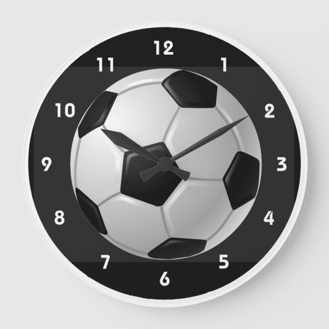 Soccer Ball Design Wall Clock (Front)