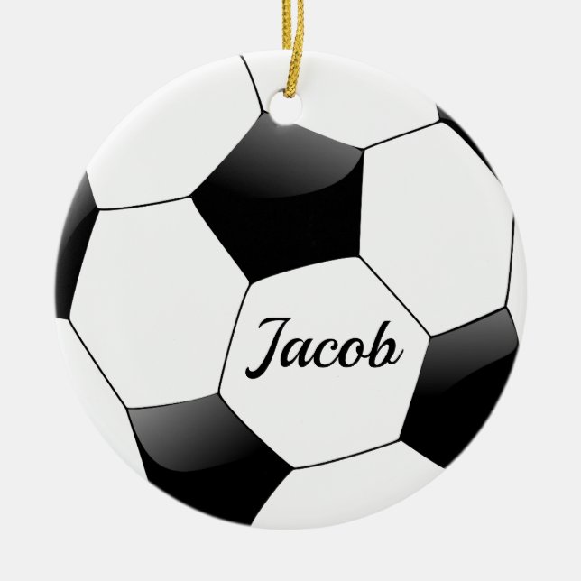 Soccer Ball Double Sided Ornament Round (Front)