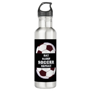 Soccer ball. Eat, Sleep, Soccer, Repeat 710 Ml Water Bottle