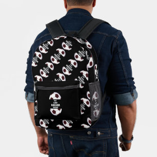 Soccer ball. Eat, Sleep, Soccer, Repeat  Printed Backpack