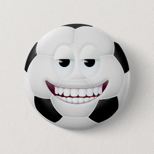 Soccer Ball Face 2 6 Cm Round Badge