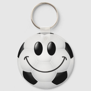 Soccer Ball Face Key Ring