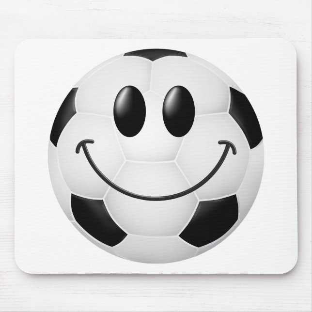 Soccer Ball Face Mouse Mat (Front)