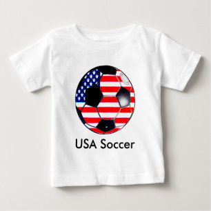 Soccer Ball Flag-USA  Soccer The MUSEUM Gifts Baby T-Shirt