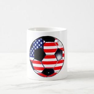 Soccer Ball Flag-USA The MUSEUM Gifts Transp Coffee Mug