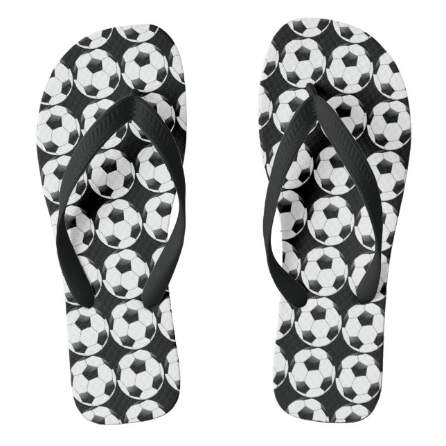 Soccer Ball Flip Flops (Footbed)