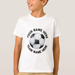 Soccer Ball Football Add Your Name Personalised T-Shirt