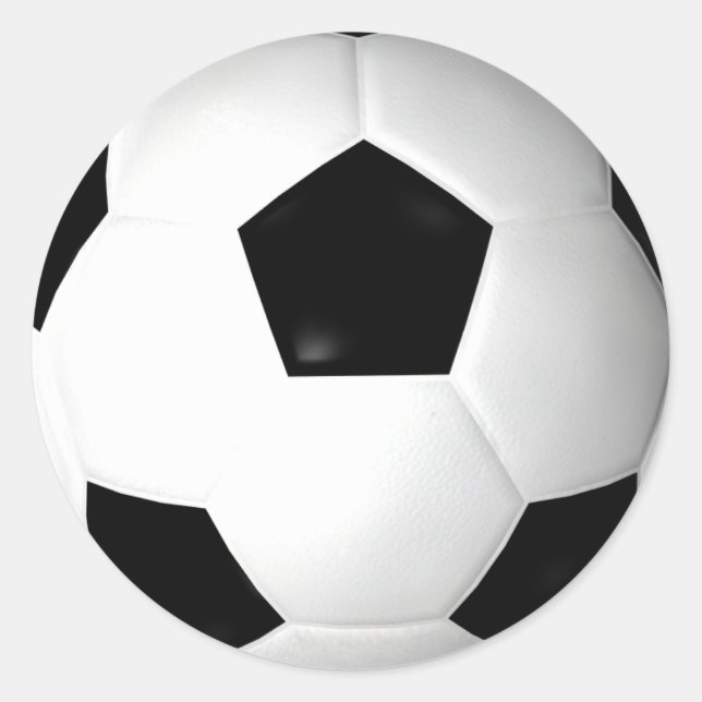 Soccer Ball ( football ) Classic Round Sticker (Front)