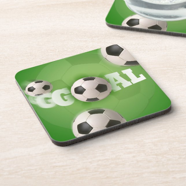 Soccer Ball Football Goal Coaster (Left Side)