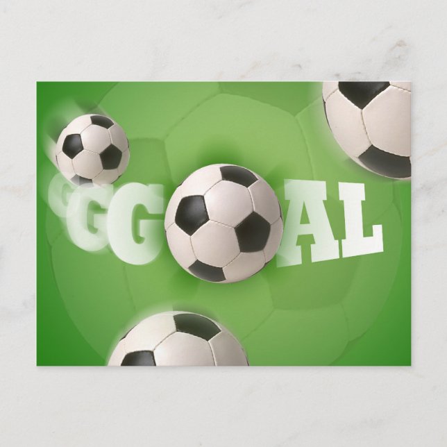 Soccer Ball Football Goal Postcard (Front)