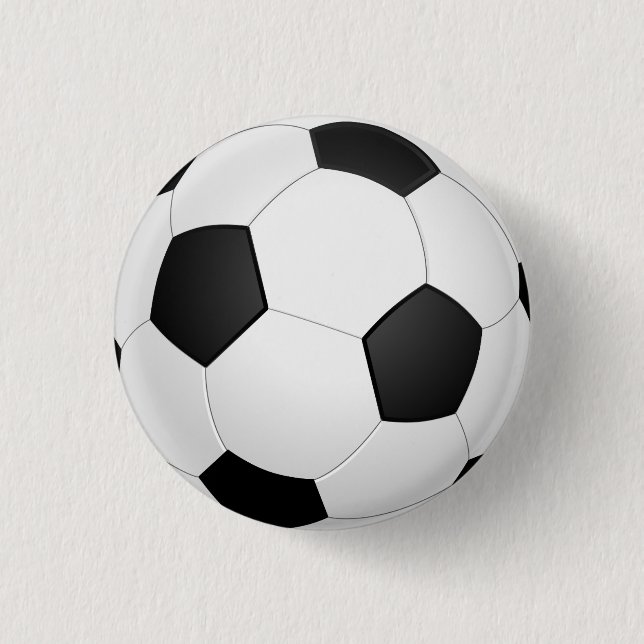 Soccer Ball Football Illustration Button (Front)