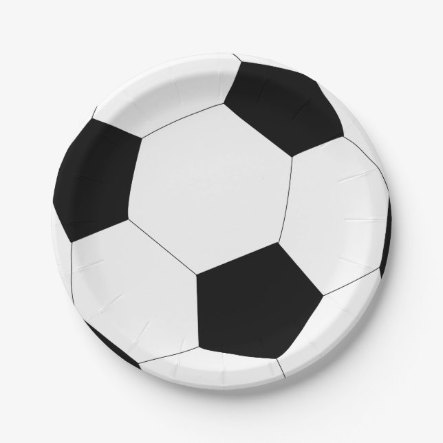 Soccer Ball Football  Paper Plate (Front)