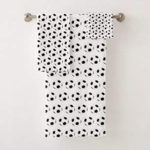 Soccer Ball Football Pattern  Bath Towel Set