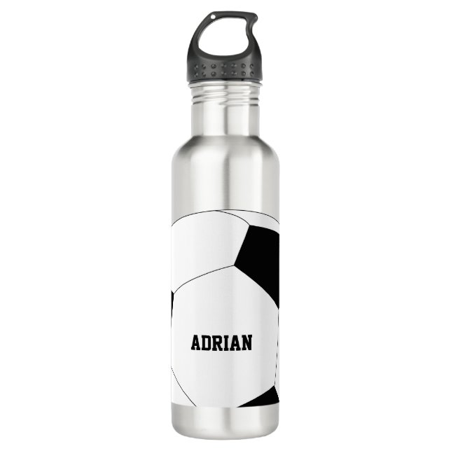 Soccer Ball Football Personalised  710 Ml Water Bottle (Front)