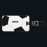 Soccer Ball Football Personalised Luggage Tag<br><div class="desc">A black and white soccer ball / football design. Perfect for adults and kids who love playing soccer. An ideal design for football players,  soccer coaches,  soccer teams,  athletes and football enthusiasts. Perfect gift for birthday,  Christmas or any other special occasion. Personalise the text and make it your own!</div>