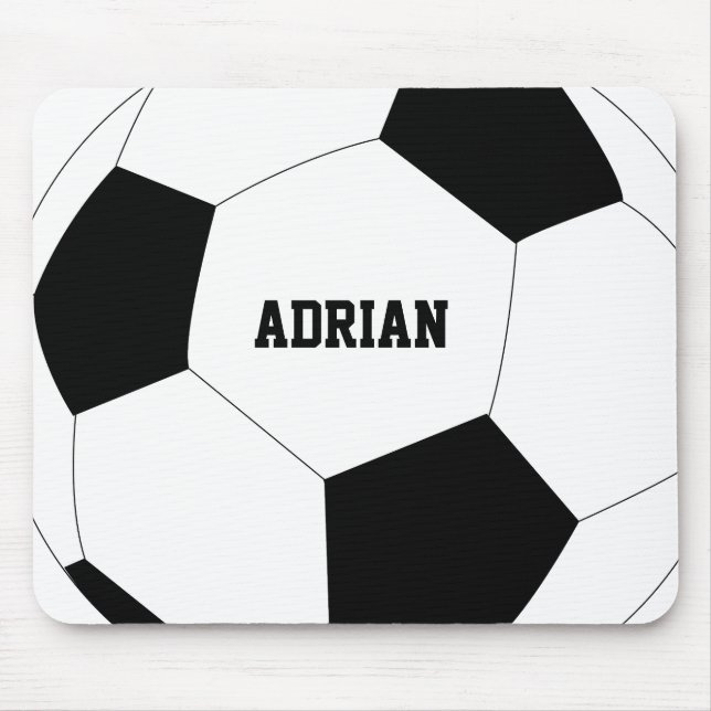 Soccer Ball Football Personalised  Mouse Mat (Front)
