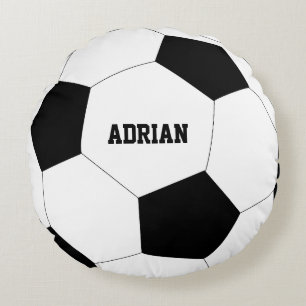 Soccer Ball Football Personalised   Round Cushion