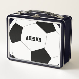 Soccer Ball Football Personalised  School Metal Lunch Box
