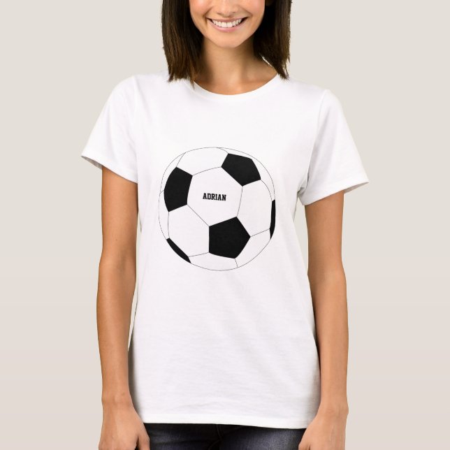 Soccer Ball Football Personalised T-Shirt (Front)