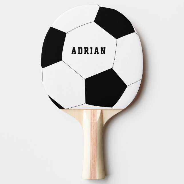 Soccer Ball Football Personalised Table Tennis Ping Pong Paddle (Front)