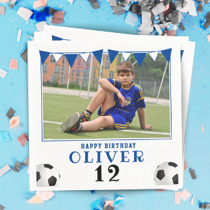 Soccer Ball Football Photo Sports Birthday Napkin