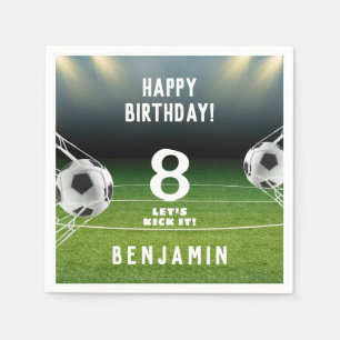 Soccer Ball Football Sports Kids Birthday  Napkin