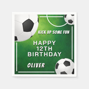 Soccer Ball Football Sports Kids Birthday Napkin