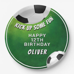 Soccer Ball Football Sports Kids Birthday Paper Plate