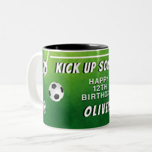 Soccer Ball Football Sports Kids Birthday Two-Tone Coffee Mug