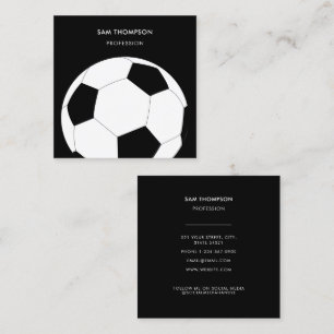 Soccer Ball Football Trainer Coach Square Business Card