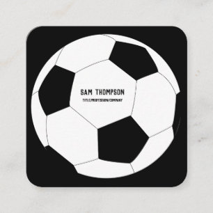 Soccer Ball Football Trainer Social Media Icons Square Business Card