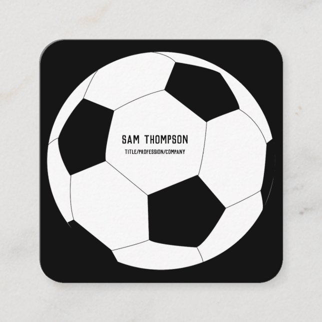 Soccer Ball Football Trainer Social Media Icons Square Business Card (Front)