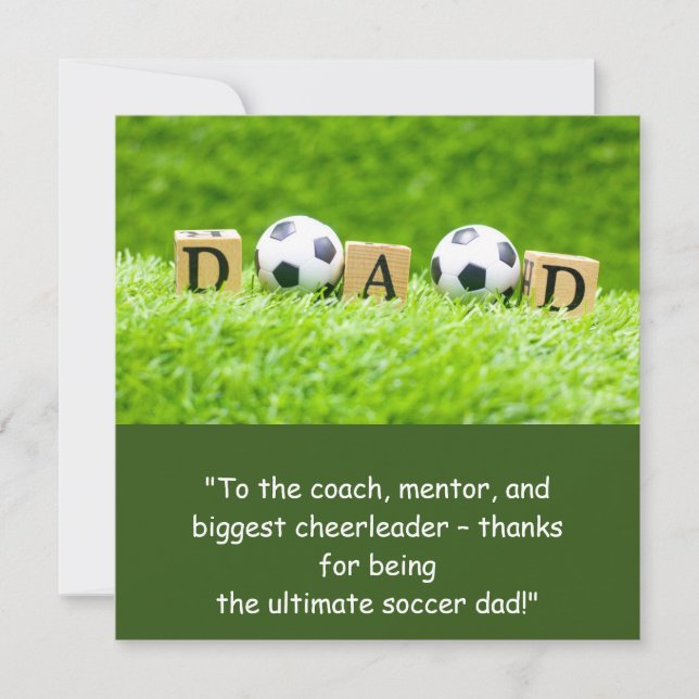 Soccer Ball for Dad on Father's Day    Holiday Card (Front)