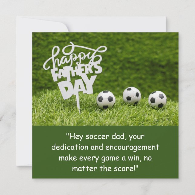 Soccer Ball for Dad on Father's Day    Holiday Card (Front)