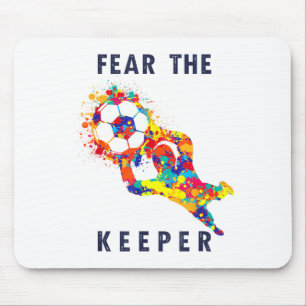 Soccer Ball Funny Goalie Keeper Quote Mouse Mat