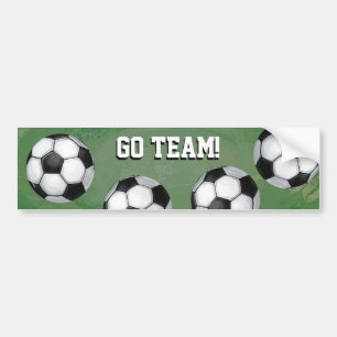 Soccer Ball, Go Team Bumper Sticker