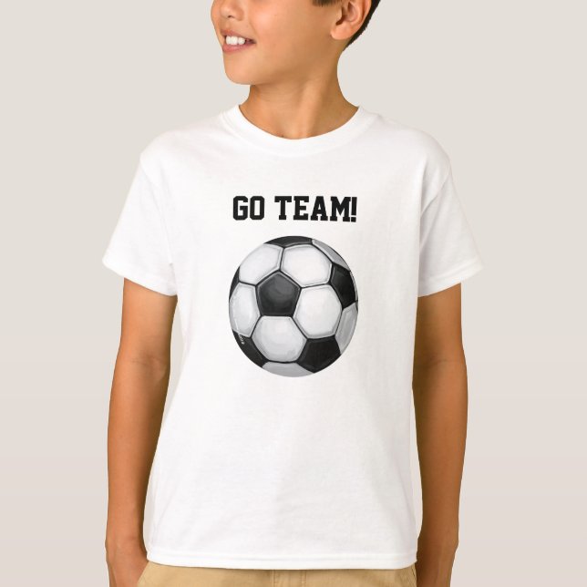 Soccer Ball, Go Team Kids Light T-Shirts (Front)