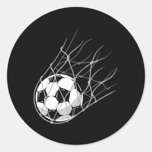 Soccer Ball Goal Funny Player Sports Game Boys Classic Round Sticker