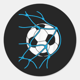 Soccer Ball Goal Funny Player Sports Game Boys Gir Classic Round Sticker