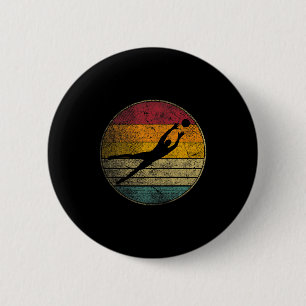Soccer Ball Goalie Gift Retro Style Vintage Funny 6 Cm Round Badge