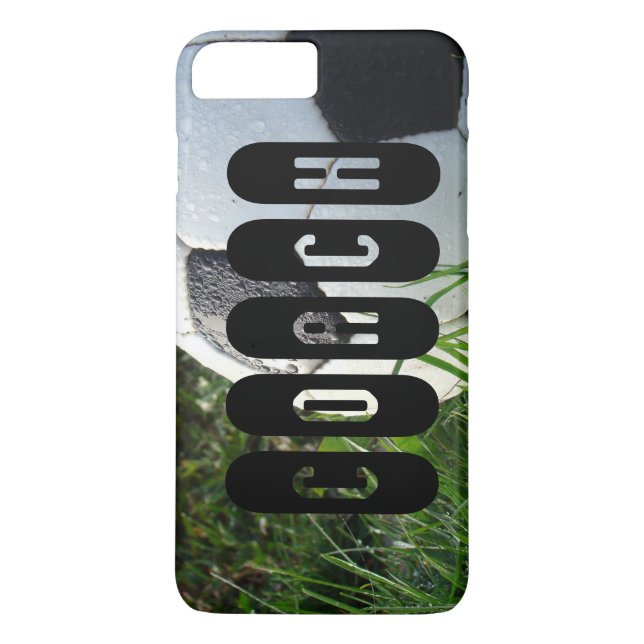 Soccer Ball Green Grass Coach Text Case-Mate iPhone Case (Back)