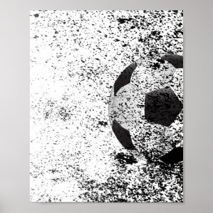 Soccer Ball Grunge Poster