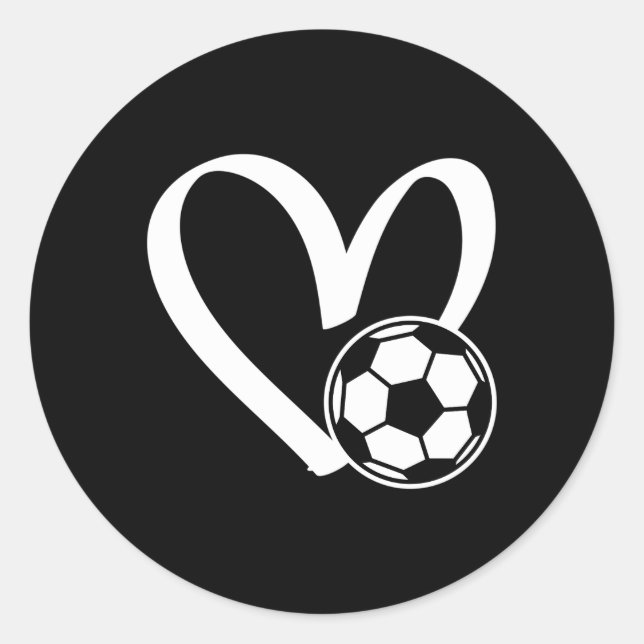 Soccer Ball He Classic Round Sticker (Front)