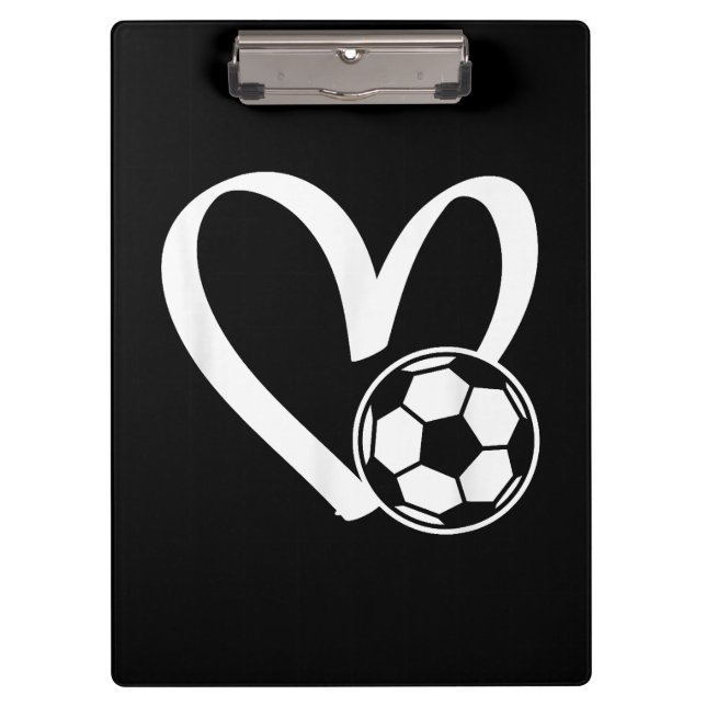 Soccer Ball Heart Clipboard (Front)