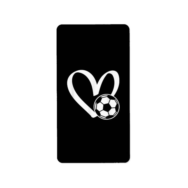 Soccer Ball Heart Label (Front)