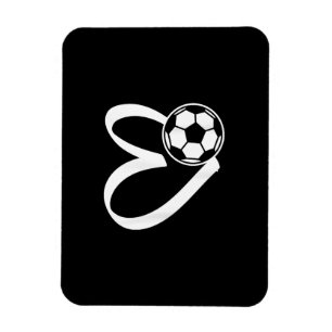 Soccer Ball Heart  Magnet