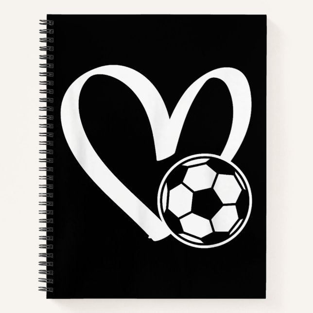 Soccer Ball Heart Notebook (Front)